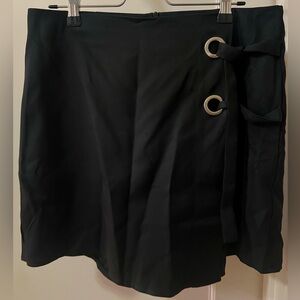 Black skort with wrap design